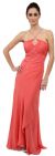 Main image of Keyhole Ruched Bust Beaded Formal  Prom Dress